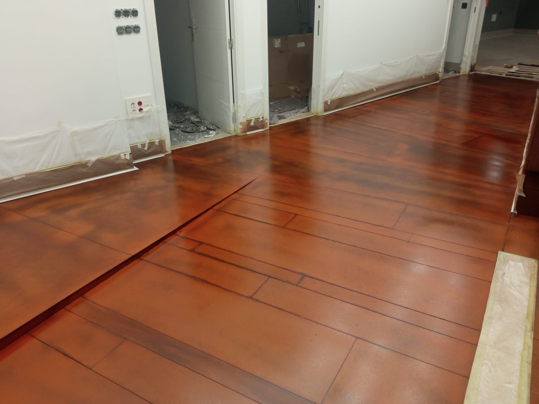 Suelo acero al corte